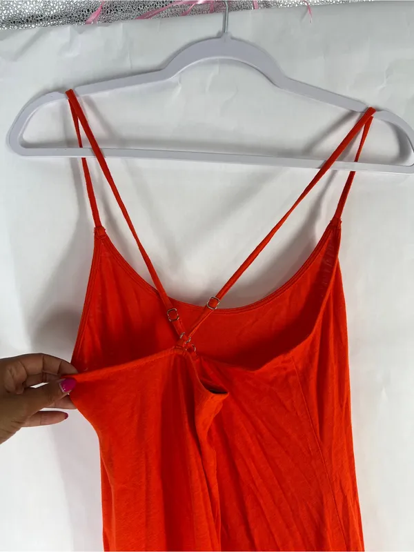 J.Crew Strappy Knit Midi Dress Size Small Orange - Image 6