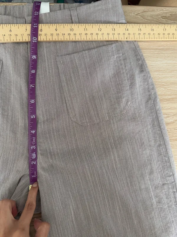 Halara Small NEW High Waisted Straight Leg Relaxed Pants Office Work Oatmeal - Image 4