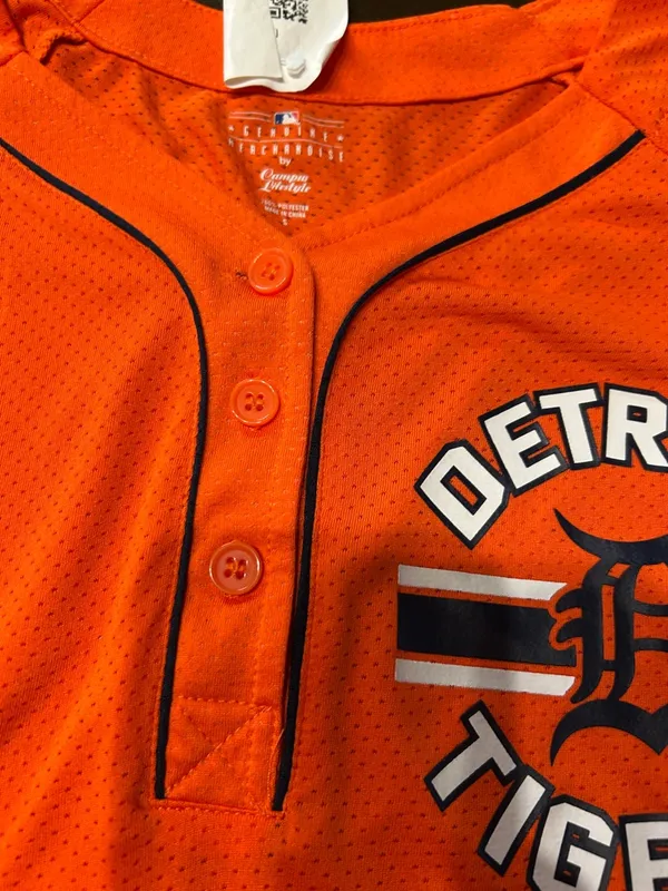 Detroit Tigers Mesh Baseball Jersey Orange - Image 4