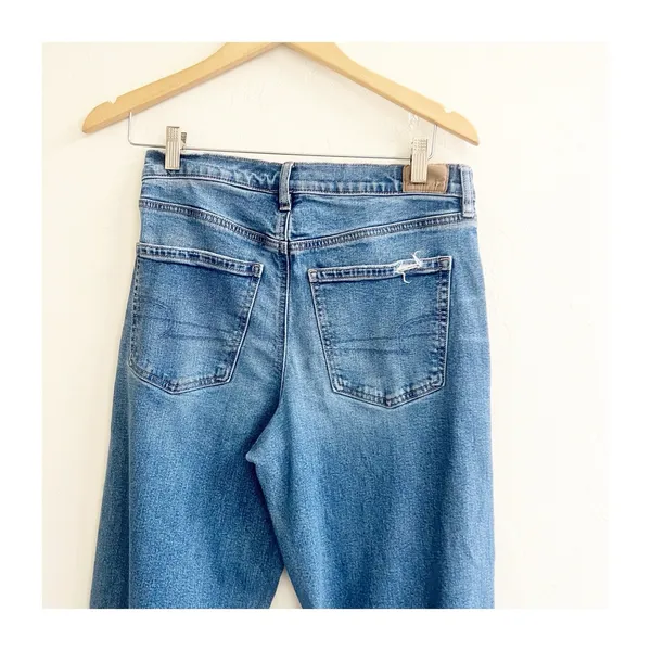 American Eagle Super High Rise Baggy Straight Leg Jeans Womens 6 Strigid - Image 7