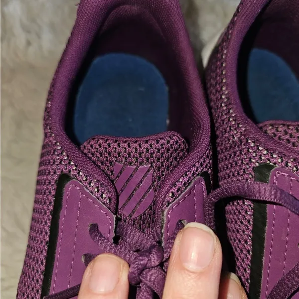 K•Swiss‎ Purple and White Athletic Sneakers with Knit Mesh Upper​ - Image 8