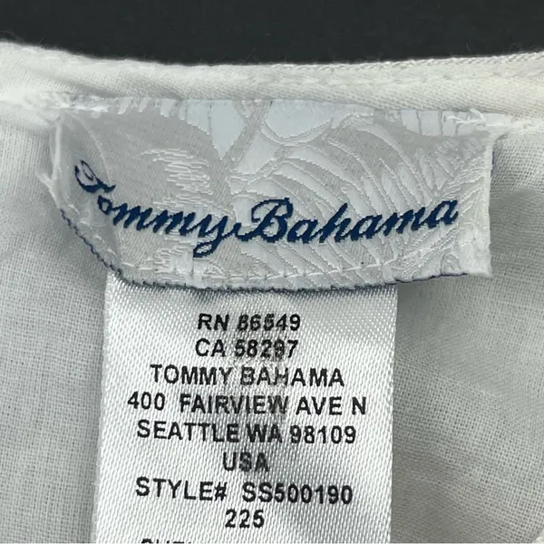 Tommy Bahama St. Lucia Linen-Blend Split-Shoulder Dress White SZ Small NEW *FLAW - Image 3