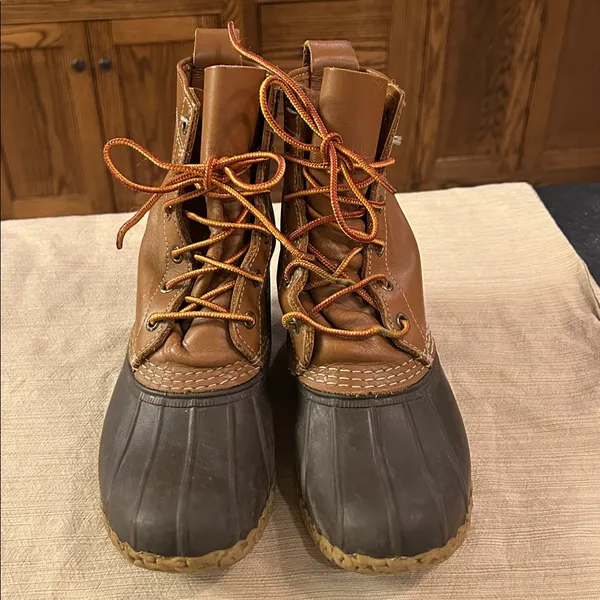 LL‎ Bean Boots 8” tall, rubber leather winter hiking outdoor women’s Size 6 - Image 2