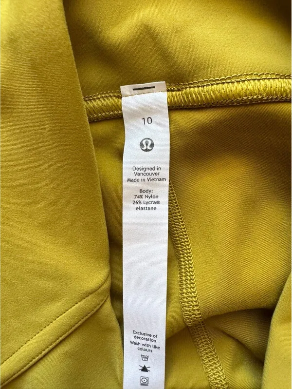 Lululemon Instill High Rise 25” Auric Gold Size 10 NWT - Image 6