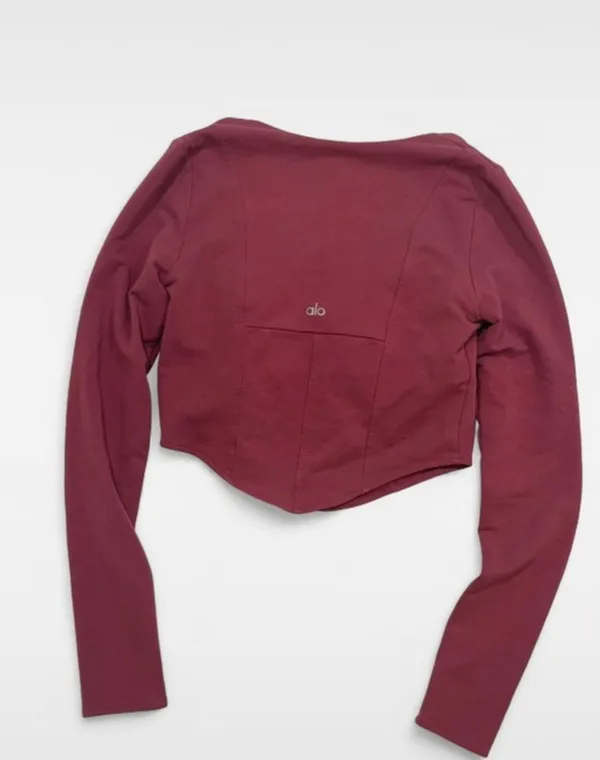 Alo Yoga Corset Long Sleeve Top - Image 3