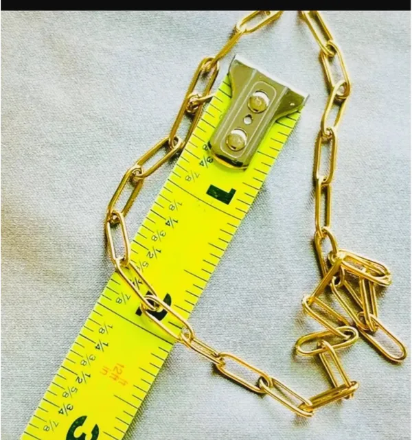Anthropologie 14k paperclip link necklace - Image 3