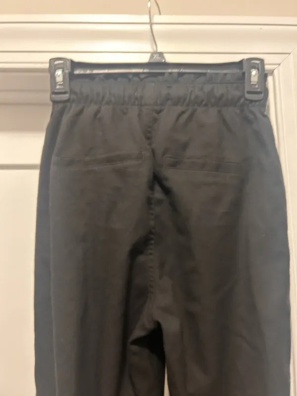 Abercrombie & Fitch Women’s Black Size XXS Linen Blend High-Rise Wide Leg Pants - Image 5