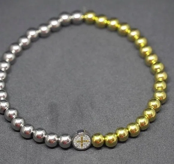 Stainless Steel Beaded Bracelet #7321 - Image 2