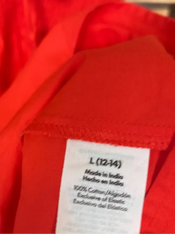 No boundaries red poplin cotton dress size large - Image 8