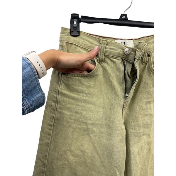 BDG Green Haze Logan Cinch Back Boyfriend Jeans Y2K Streetwear 25W - Image 6