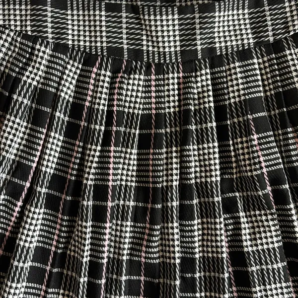 ASOS Black and Pink Plaid School Skirt - Image 5