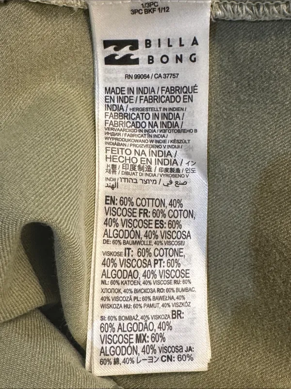 BILLABONG Beach Cruiser Jumpsuit M Avocado $80 Retail EUC - Image 9
