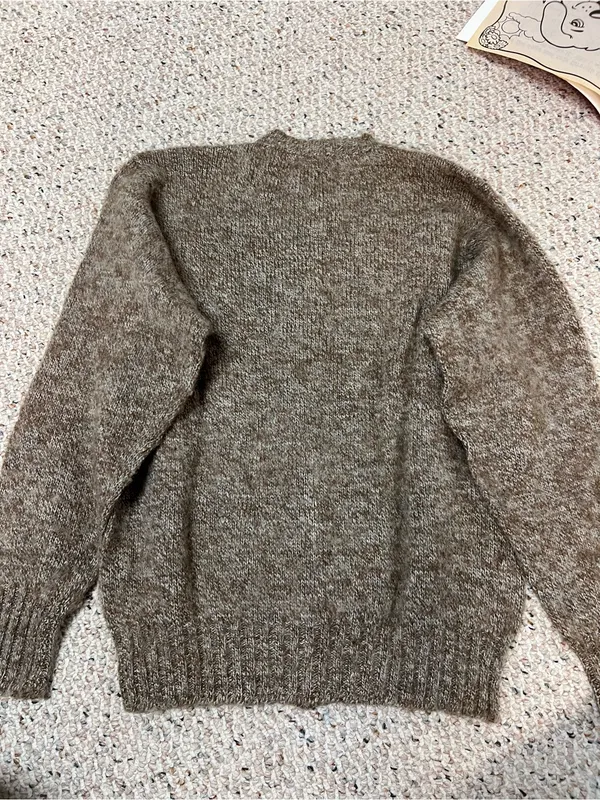 Vintage Brown Heathered Button-Up Cardigan - Image 6