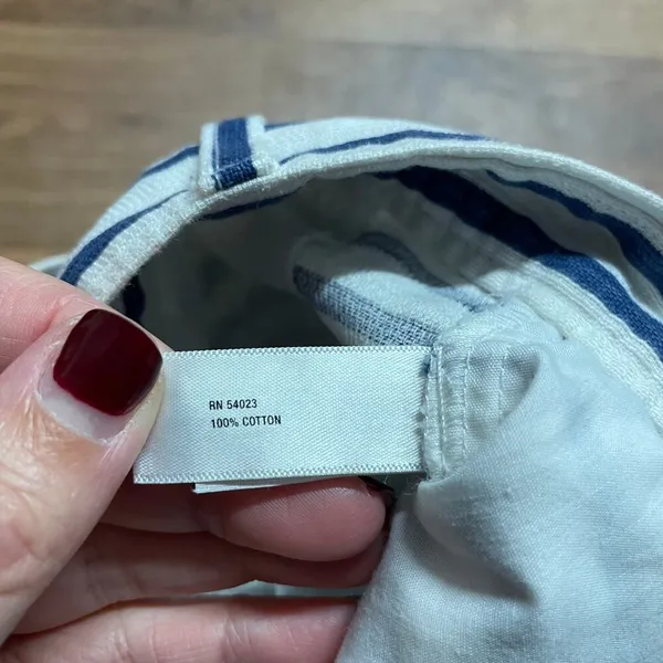 Gap Blue White Striped Welt Pocket Linen Look Cotton Shorts Womens Size 2 - Image 6
