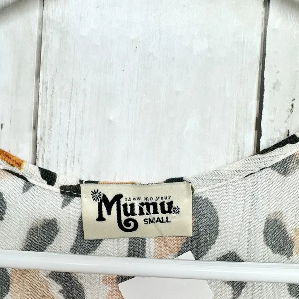 Show Me Your Mumu Dress‎ Womens Small Circus Mini Leopard Print Cold Shoulder - Image 2
