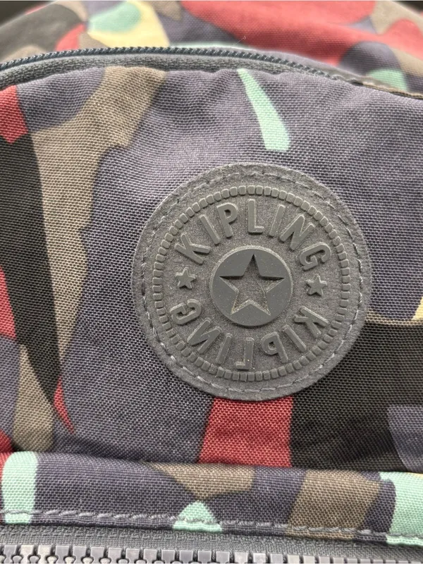 Kipling Paola Mini Backpack Camo‎ Tonal Design Compact Lightweight Blue Gray - Image 2