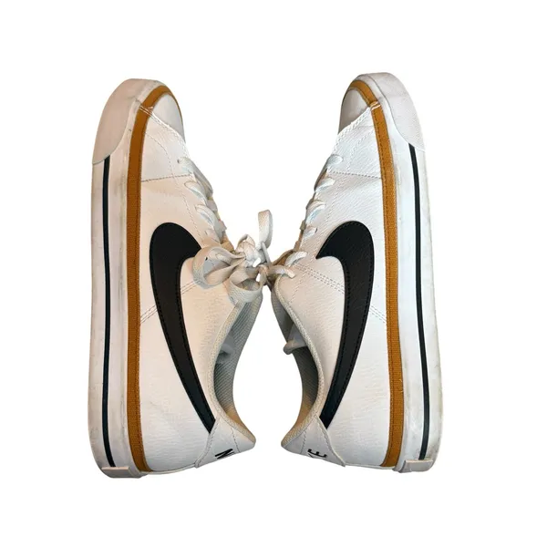 Nike Court Legacy White Black Desert Ochre Leather Sneakers Casual Lace-Up Shoes - Image 5