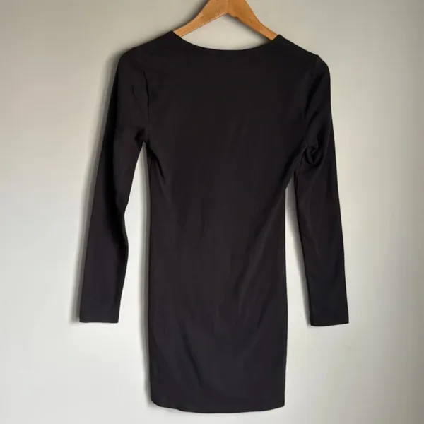 Reformation Cally Stretch Organic Cotton Long Sleeve Dress - Image 3