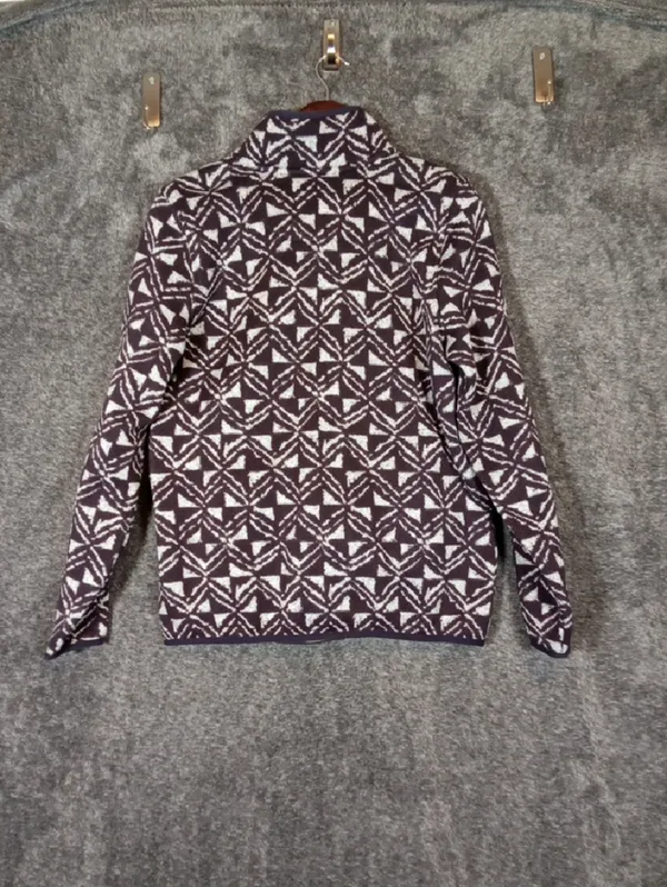 L.L.Bean & White Patterned Fleece Pullover Cabincore Gorpcore Womens L - Image 6