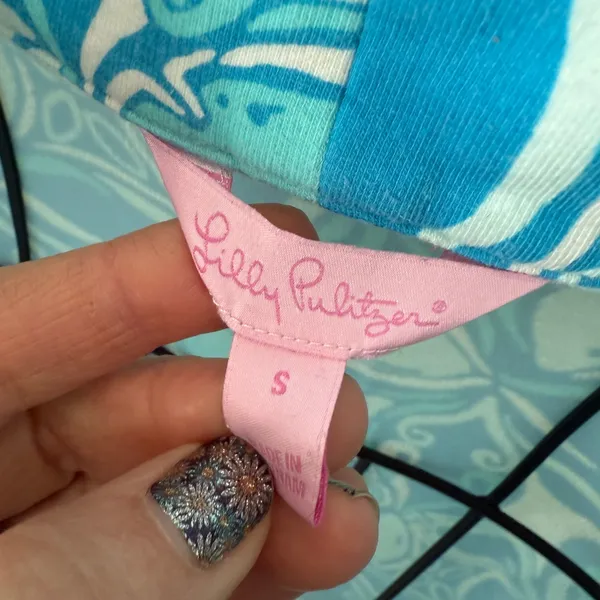 Lilly Pulitzer Skipper Popover-Ariel Blue‎ s turquoise - Image 4