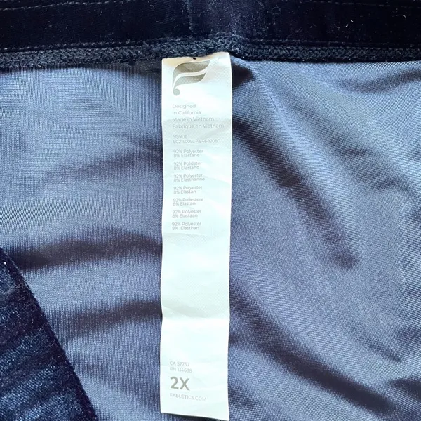 Navy Velour Velvet Leggings - Image 4