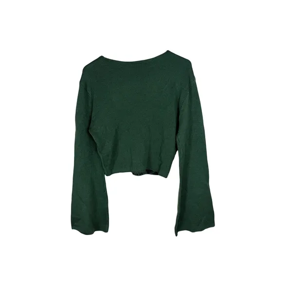 Hot Topic Sleep Token Green Cropped Knit Sweater Bell Sleeve Large - Image 7