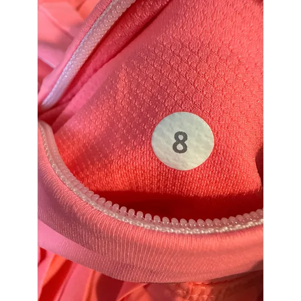 Lululemon Pleated Tennis Skort Coral Neon Orange Athletic Skirt Zipper Pocket‎ - Image 7