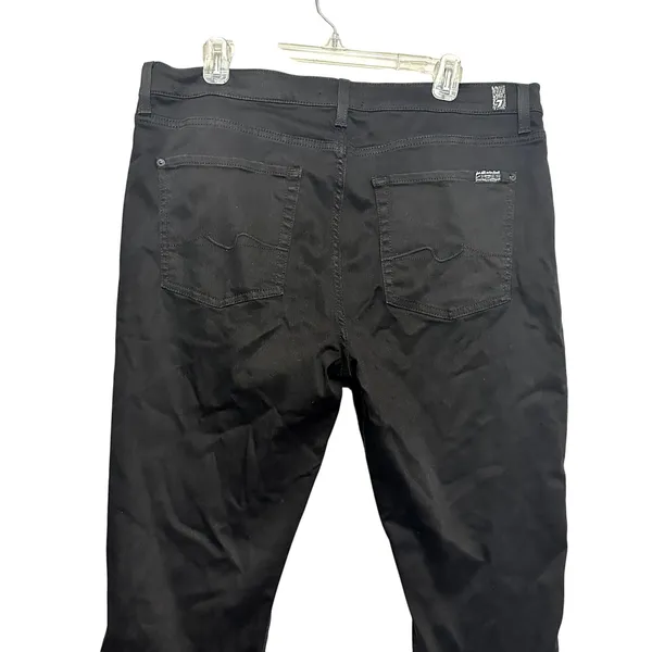 7 For All Mankind Boyfriend Jeans Slim Fit Button Zip Fly Black Women's 33 NWOT - Image 5