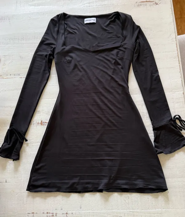 Dalzine Princess Polly Long Sleeve Mini Dress Black Size US 4 - Image 2
