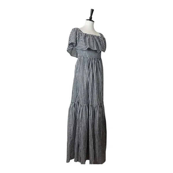Chelsea 28 Gingham Off Shoulder Maxi Dress Women’s Size 4 Cottagecore NWT Ruffle - Image 3