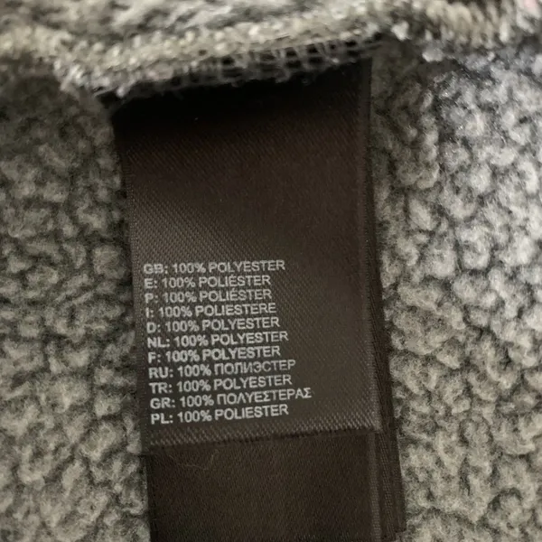 North Face Cresent Heathered Gray 1/4 Zip Women’s Sz M Pullover Purple Embroider - Image 8