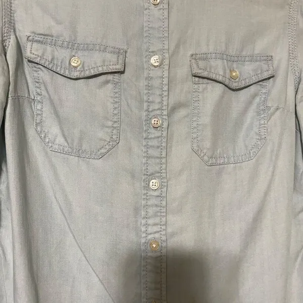 Talbots light denim long sleeve shirt, button down - Image 2