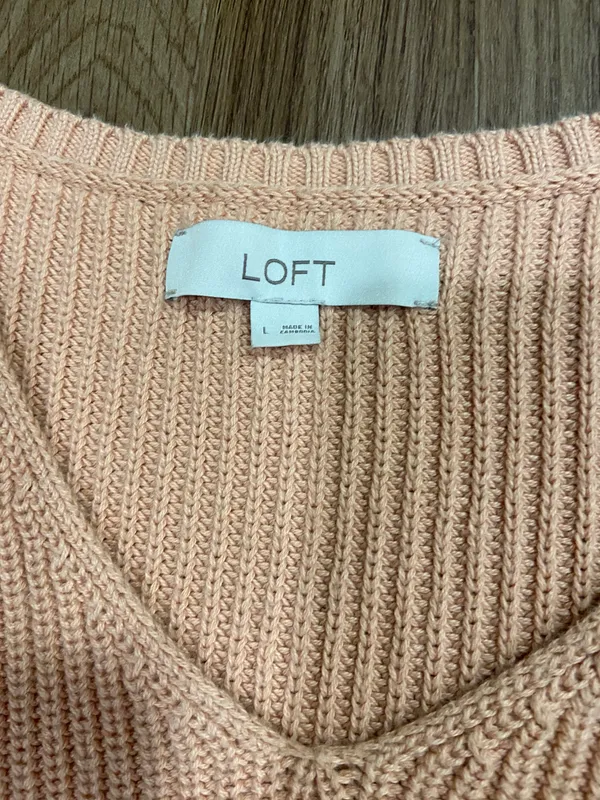 Loft Light Pink / Peach Sweater - Image 3