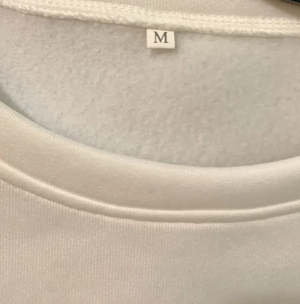 White Graphic Sweatshirt Size M - Image 2