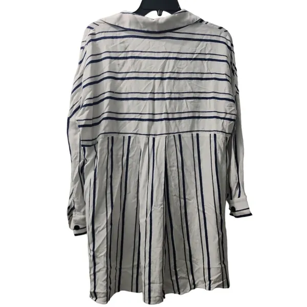 Zara Basic‎ Striped Tunic Top Long Sleeve Button Down Shirt XS - Image 2