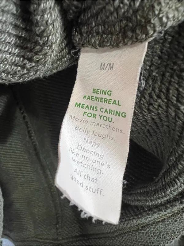 aerie cropped Olive Green Pullover Sweatshirt - Image 4