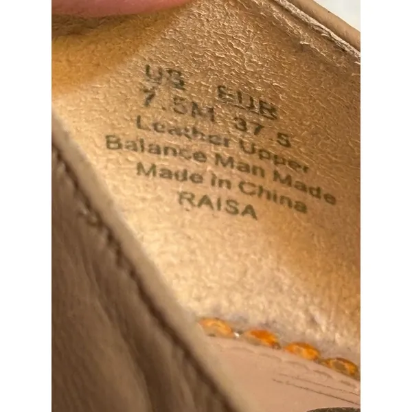 Sam Edelman Studded Bow Pointed Toe Flats Tan Leather Size 7.5 - Image 6