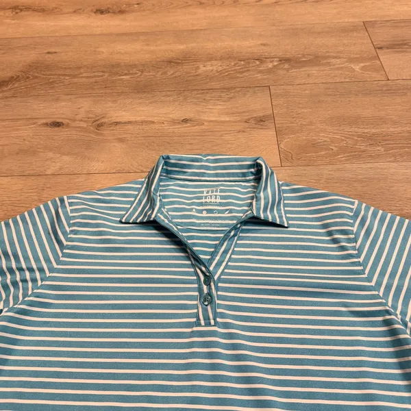 Kate Lord Performance‎ Golf Polo Shirt Striped Athletic Womens Xlarge XL Active - Image 3