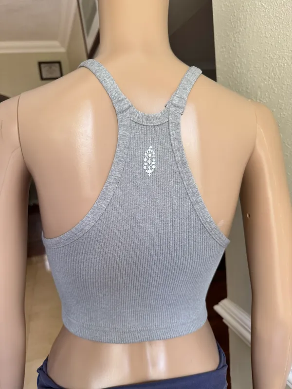 Free People Happiness Tank Top XS/S NWOT Gray - Image 6