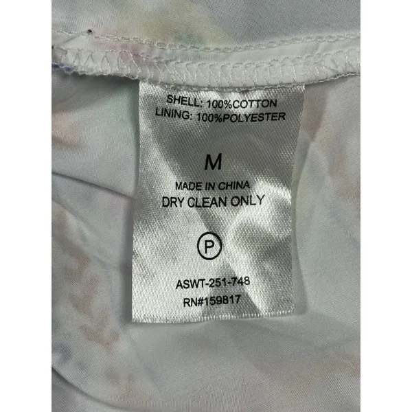 Altar'd State Tropical Postcard Peplum Cami Top Ivory Multi Swiss Dot NWT M - Image 6