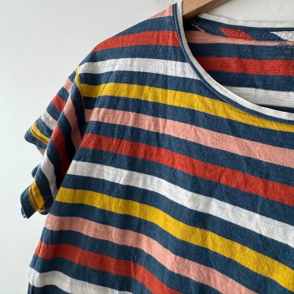Madewell Whisper Cotton Crewneck T-Shirt in Lennie Stripe Multicolor‎ - Image 6