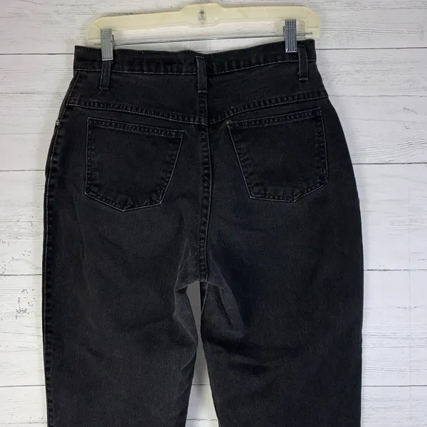 Vintage Sasson mom tapered jeans black high waisted womens size 11-12 (30X26) - Image 5