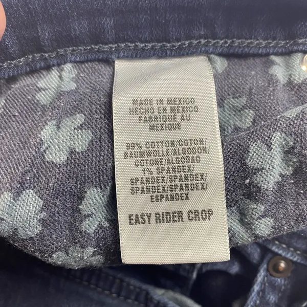 Lucky Brand Dungarees Jeans Easy‎ Rider Crop Women's Size 12/31" Dark Wash EUC - Image 2