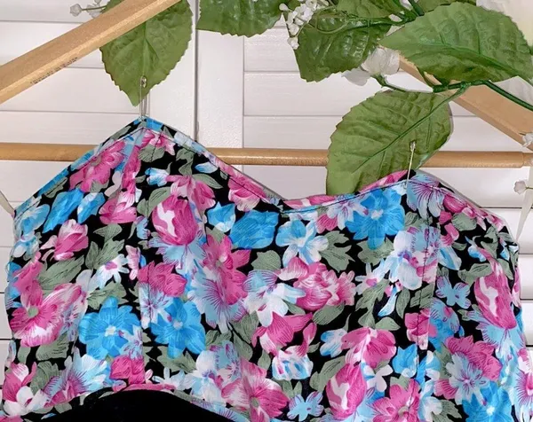 Strapless Floral Ruffle Mini Dress Pink Size M - Image 4