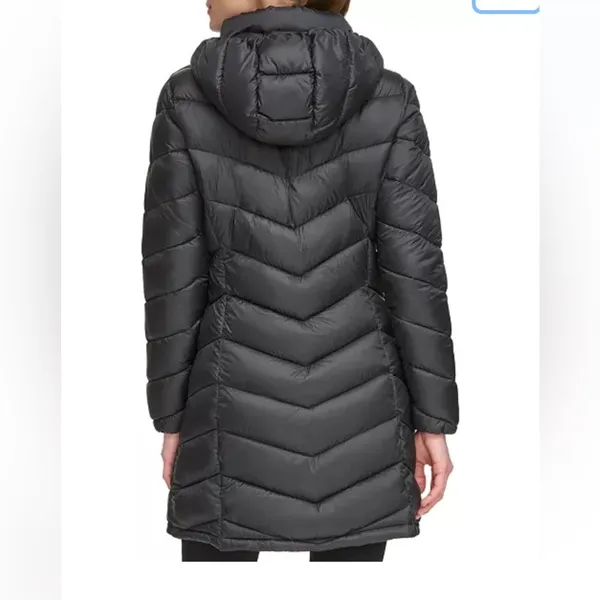 Charter Club Packable Hooded Puffer Coat Size Large Black - Image 2