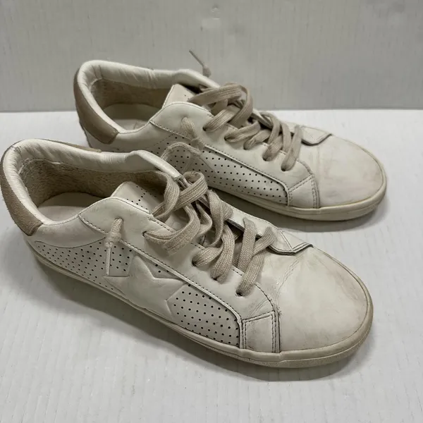 Vintage Havana Navy Shoes Womens 8 White‎ Camel Leather Star Low Top Sneakers - Image 2