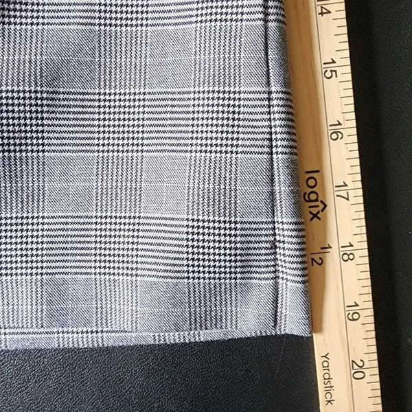 Banana Republic Womens Glen Plaid Grey A-Line Academia‎ Preppy Belted Skirt 14 - Image 6
