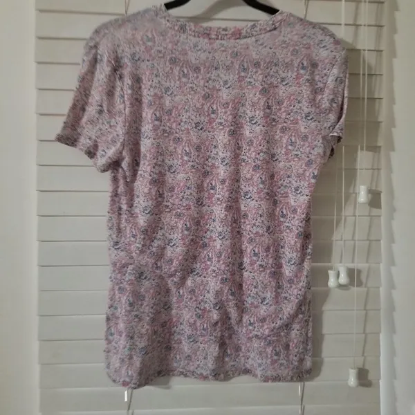 Lucky Brand Small Light Pink Floral Tee - Image 2