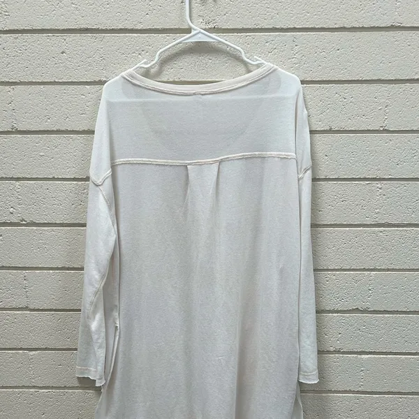 Free People White Long Sleeve Top size M - Image 7
