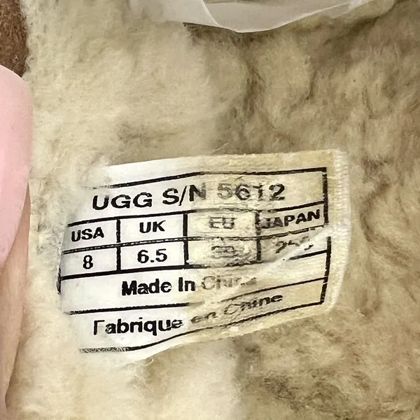 UGG Australia Dakota Suede Fur Lined Slip On Moccasins Loafers Chestnut Size 8 - Image 7